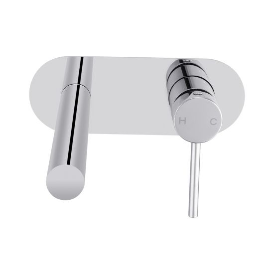 LUCID PIN Round Chrome Bathtub/Basin Wall Mixer With Spout(color up) (extension part)