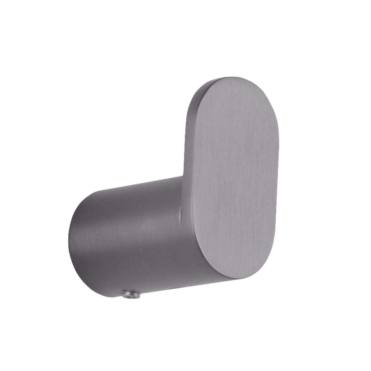 RUSHY Gun Metal Grey Round Robe Hook