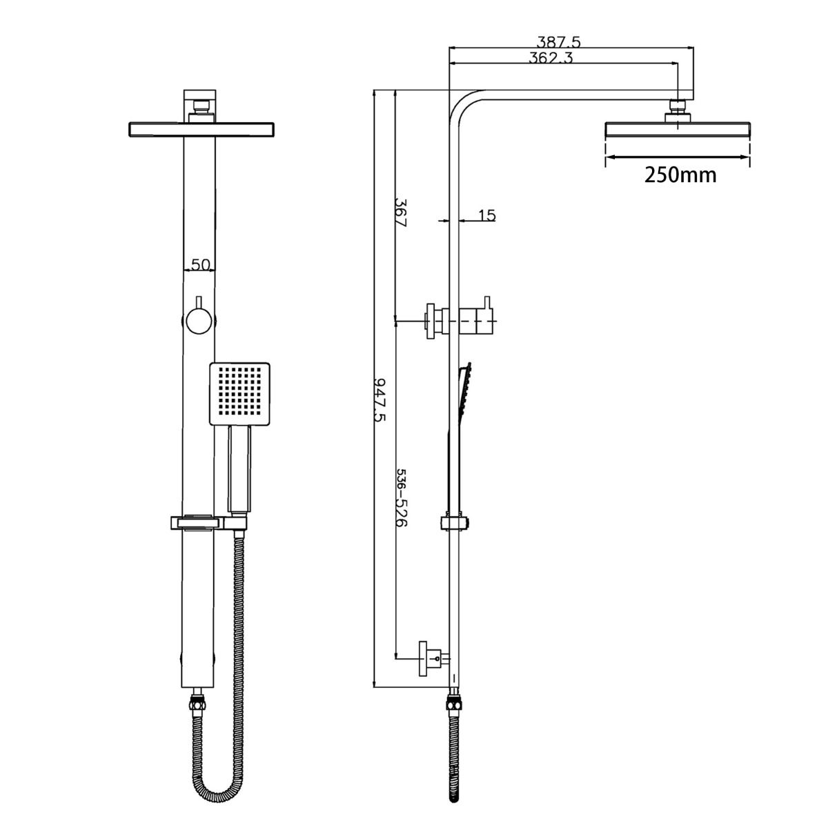 Square Shower Set