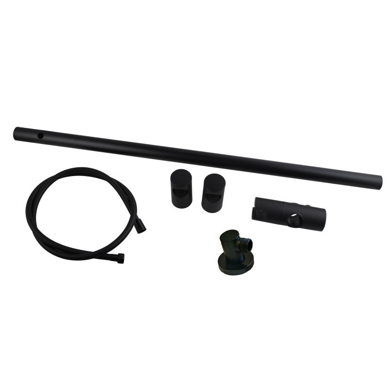 Round Black Hand held Shower Rail