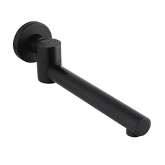 LUCID PIN Round Black Bathtub/Basin Swivel Wall Spout