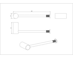 CADDENCE Series Brushed Gun Metal Grey Towel Ring