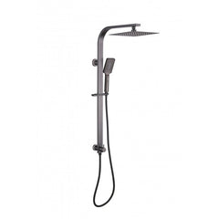 Square Shower head & Shower Rail- Gun Metal