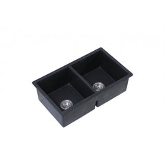 Black Double Bowl Kitchen Sink -Drop in & Under Mount