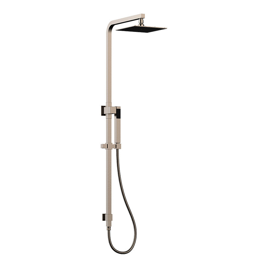 Brushed Nickle — Square Shower Set in Brushed Nickel