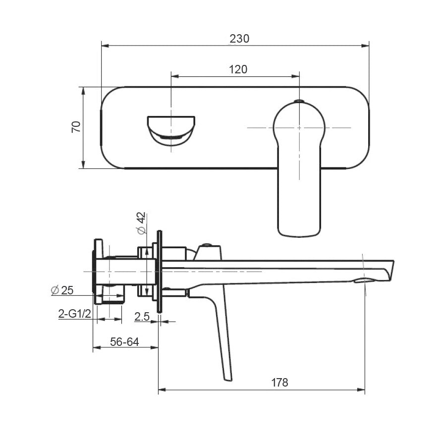 London Wall Spout/ Mixer