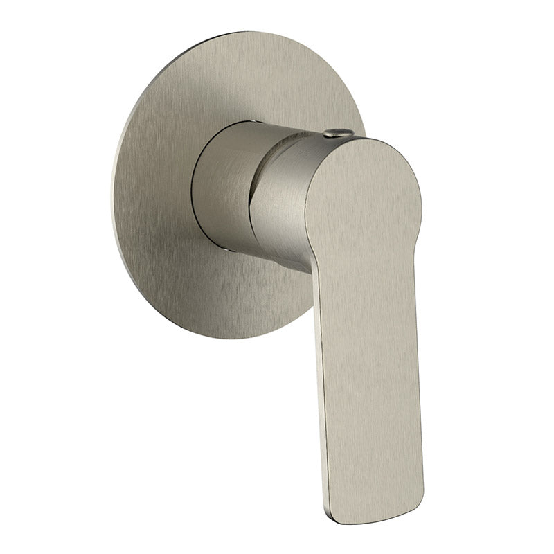 Genoa Shower Mixer with Flat Plate- Brushed Nickel