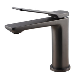 RUSHY Brushed Gun Metal Short Basin Mixer