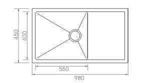 Square Sink 980*450*240mm