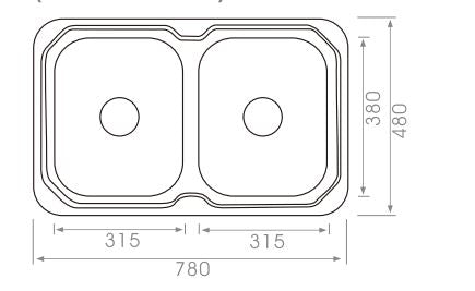 Kitchen Sink 780*480*170mm