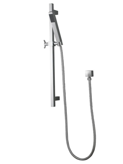 Square Shower 1 Function Solid Brass Rail with Elbow