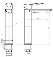 Genoa Tall Basin Mixer- Brushed Nickel