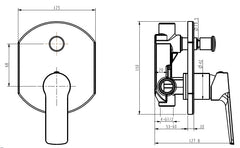 Shower Mixer With Diverter CHROME