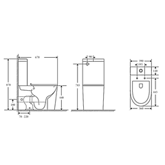 ATLANTA Rimless Toilet Suite