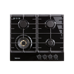 Black Glass Gas Cooktop 60 cm