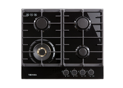 Black Glass Gas Cooktop 60 cm