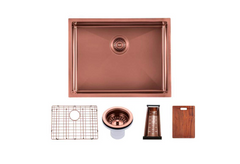 600x450x300mm Rose Gold PVD 1.2mm Handmade Top/Undermount Single Bowl Kitchen/Laundry Sink