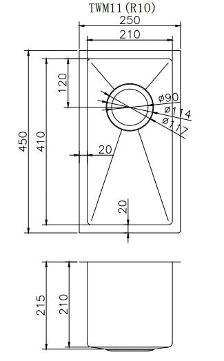 Undermount Single Bowl Kitchen Sink