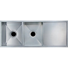 1160x460x230mm 1.2mm Handmade Top/Undermount Double Bowls Kitchen Sink