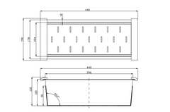 440mm Square Stainless Steel  Black Colander for Kitchen Sink