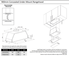 Concealed Undermount Rangehood 90 CM