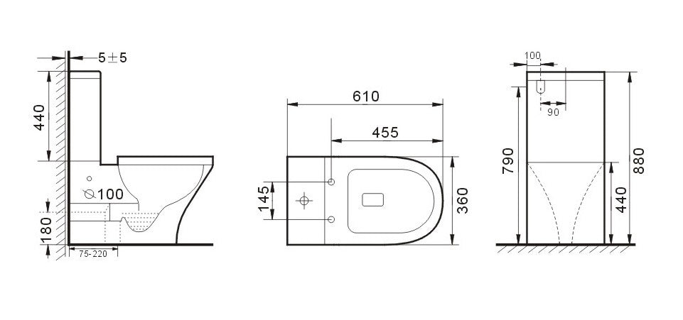 Lyon Torando- Rimless Toilet Suite