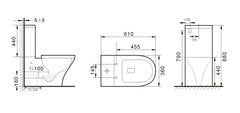 Lyon Torando- Rimless Toilet Suite