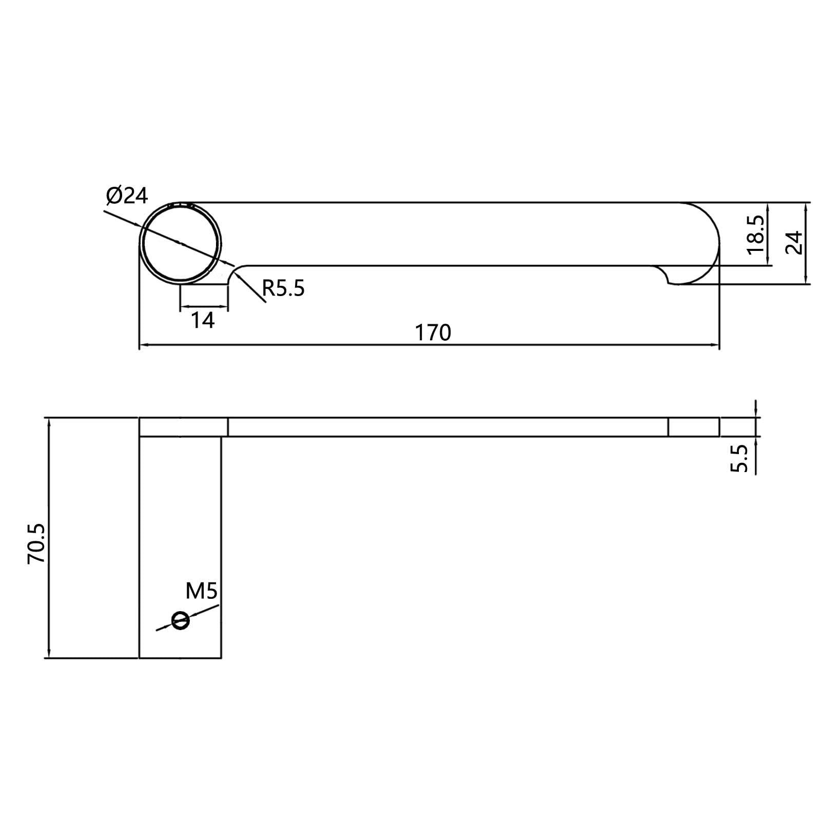 RUSHY Brushed Nickel Toilet Paper Holder