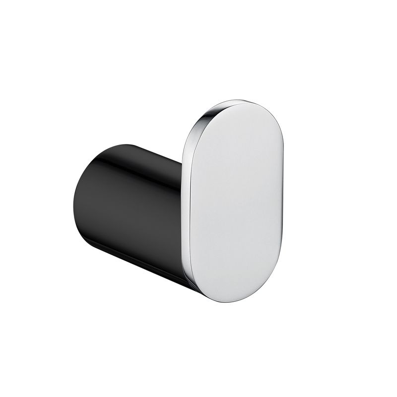 Esperia Black & Chrome Round Robe Hook