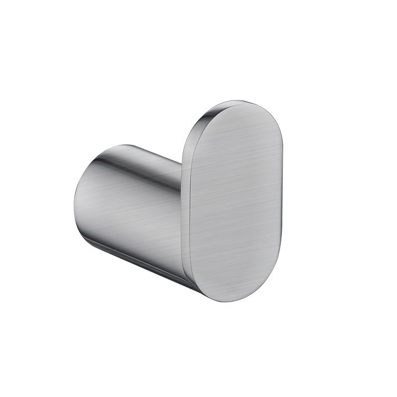 Esperia Solid Brass Brushed Nickel Round Robe Hook