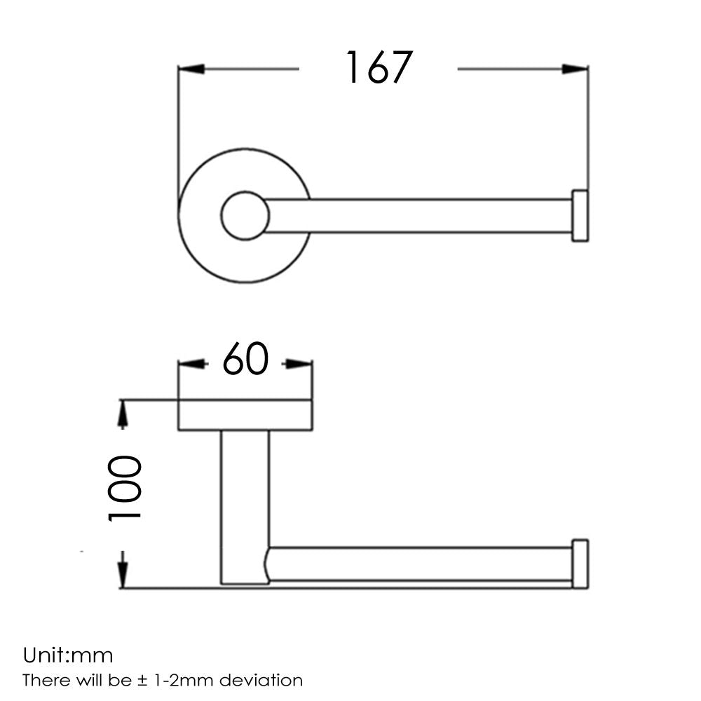 Pentro Black Toilet Roll Holder