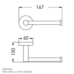 Pentro Brushed Nickel Toilet Roll Holder