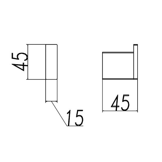 IVANO Series Square Chrome Robe Hook