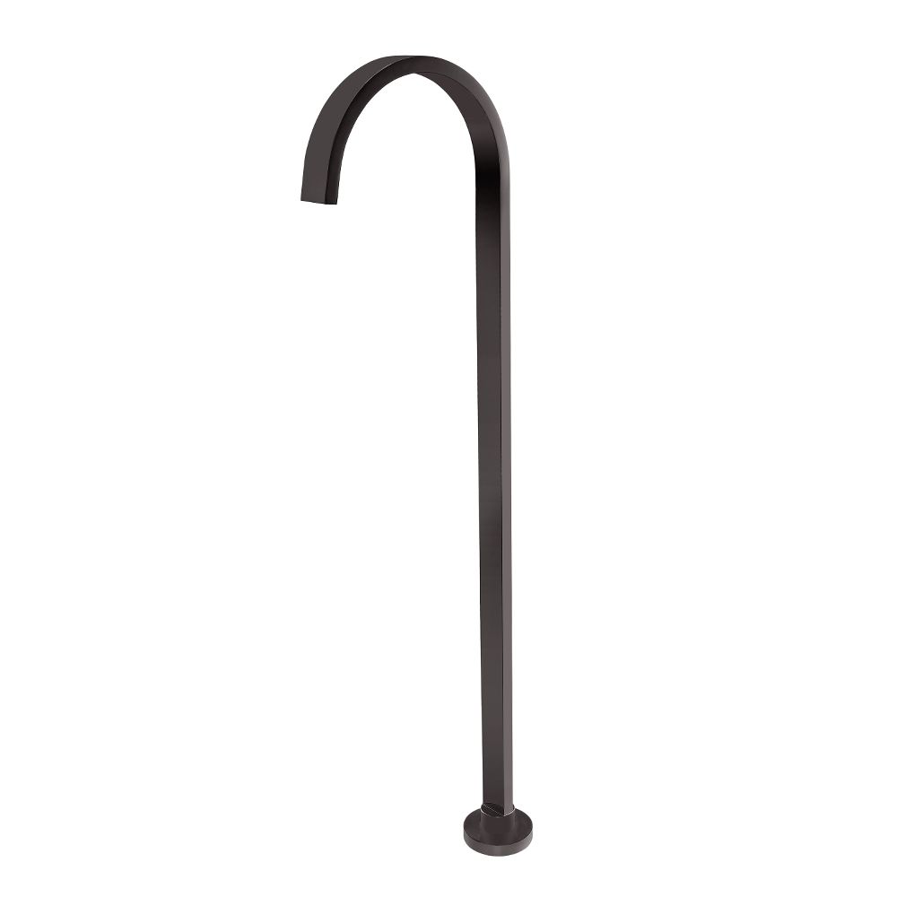 Cavallo Square Gun Metal Grey Stainless Steel Freestanding Bath Spout