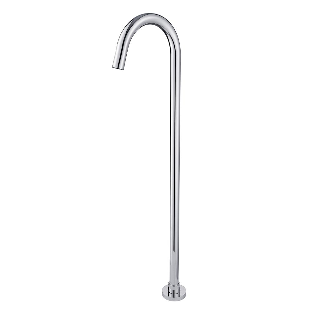 Chrome Round Floor Standing Mixer (Brass)