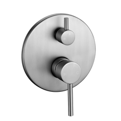 LUCID PIN Round Brushed Nickel Shower/Bath Mixer Diverter(color up)