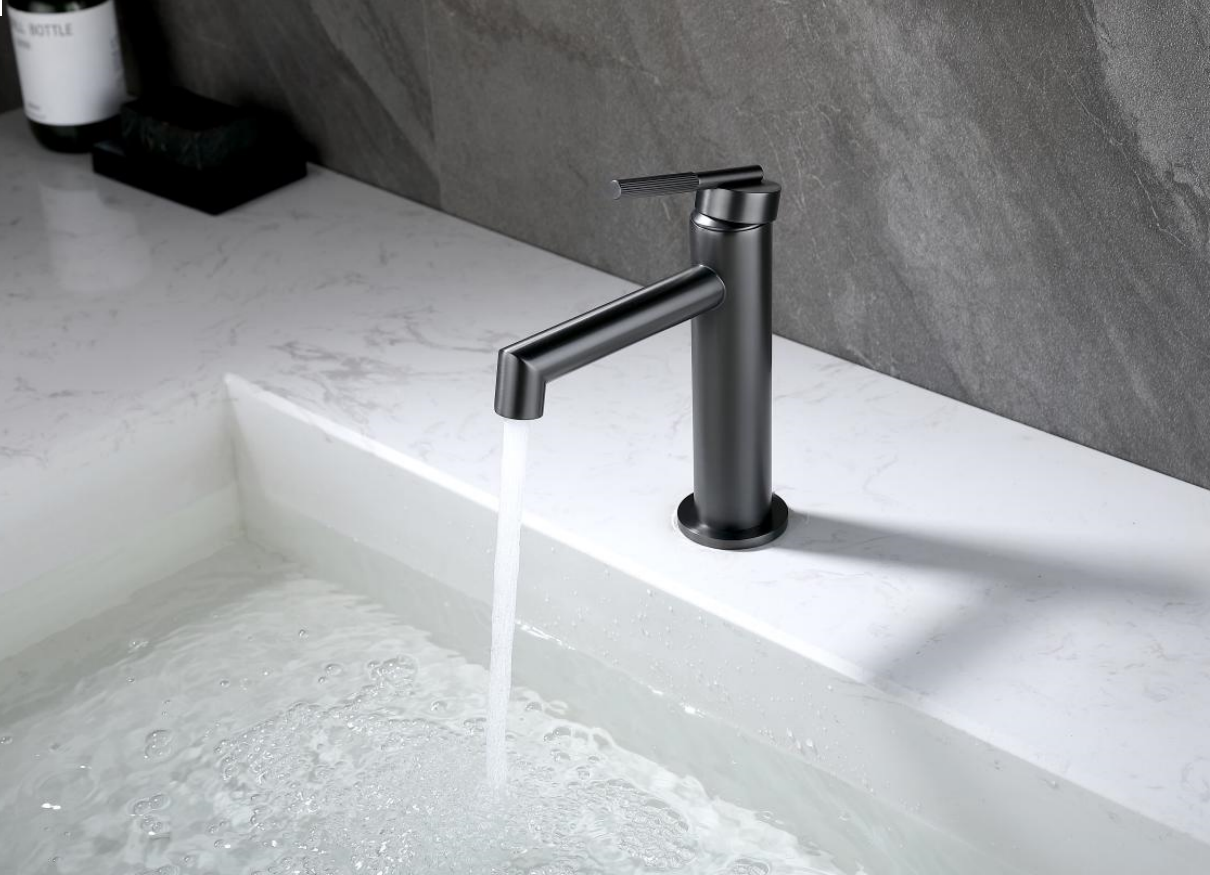 CADDENCE Series Brushed Gun Metal Grey Basin Mixer