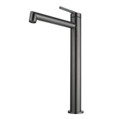 CADDENCE Series Brushed Gun Metal Grey Tall Basin Mixer