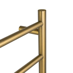 Brushed Yellow Gold Round Electric Heated Towel Rack 4 Bars