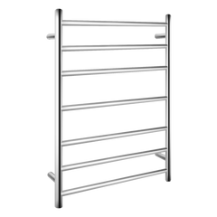 Round Chrome Electric Heated Towel Rack 7 Bars