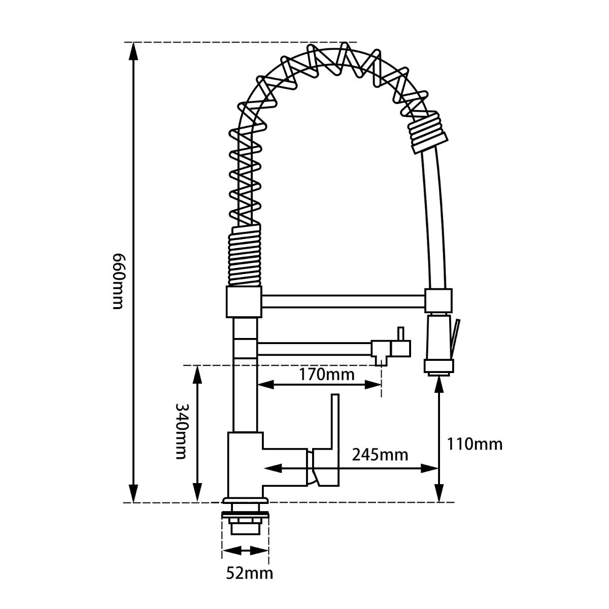 Spring Chrome Double Spout Kitchen Sink Mixer Tap