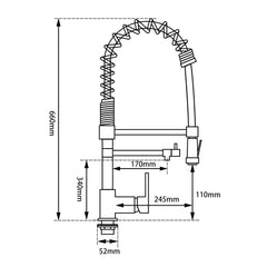 Spring Chrome Double Spout Kitchen Sink Mixer Tap