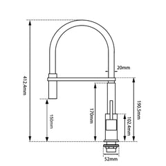 Brushed Nickel Kitchen Sink Mixer Tap