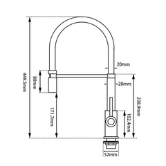 Round Chrome Kitchen Sink Mixer Tap