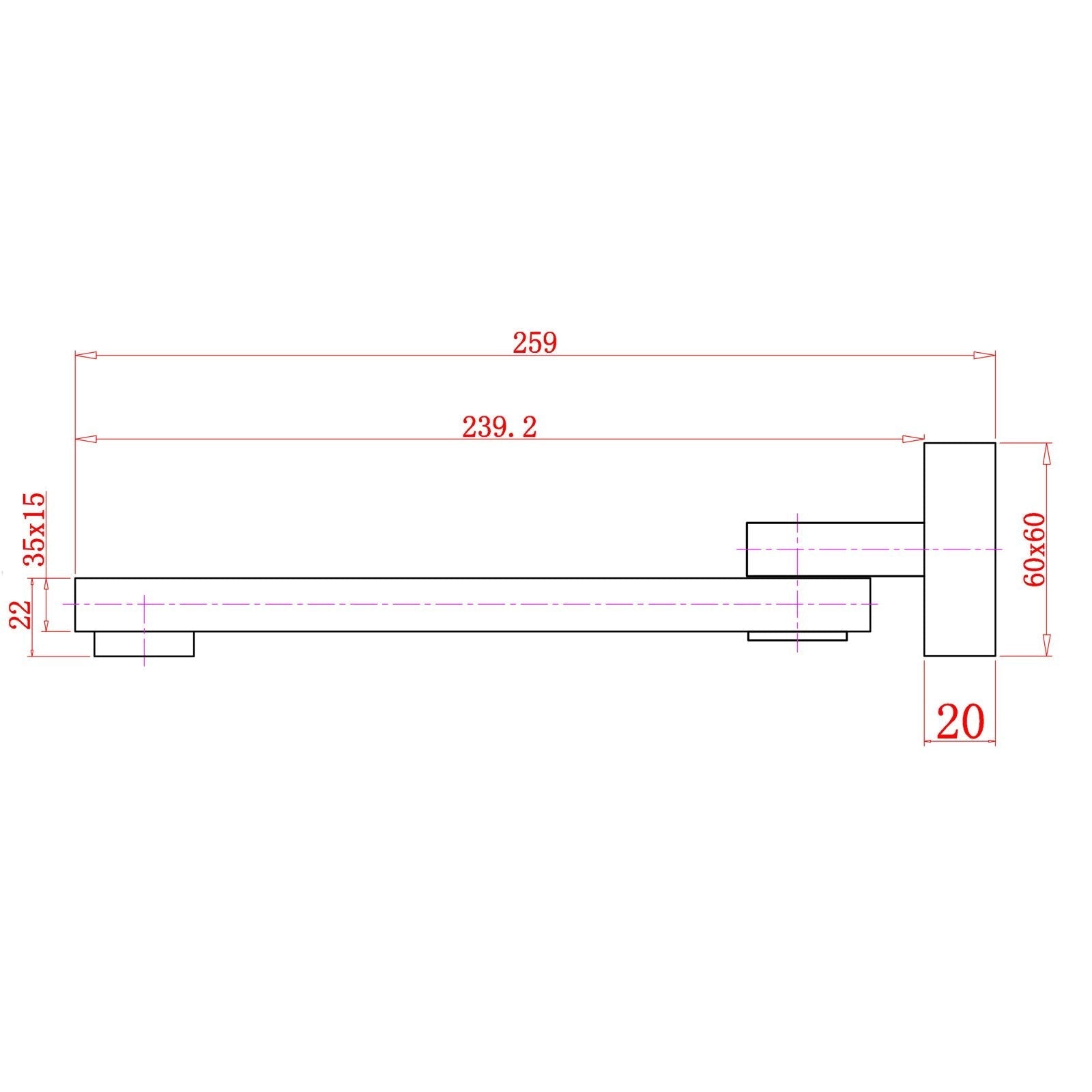 BLAZE Chrome Bathtub/Basin Wall Spout