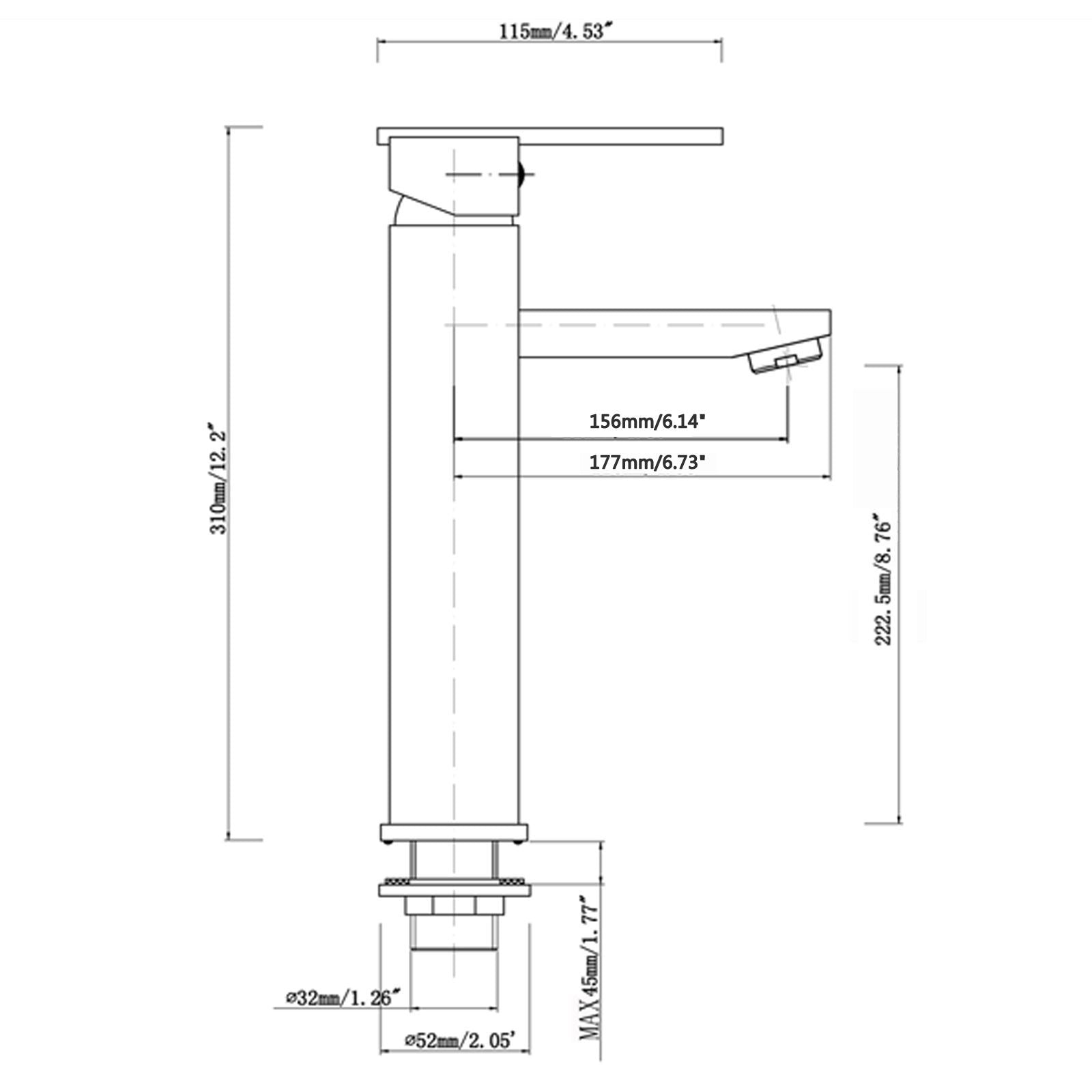 BLAZE Chrome Tall Basin Mixer