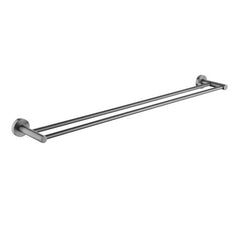 LUCID PIN Series Round Gun Metal Grey Double Towel Rack Rail 800mm