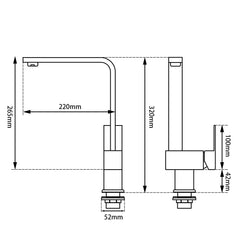 Black Kitchen Sink Mixer Tap