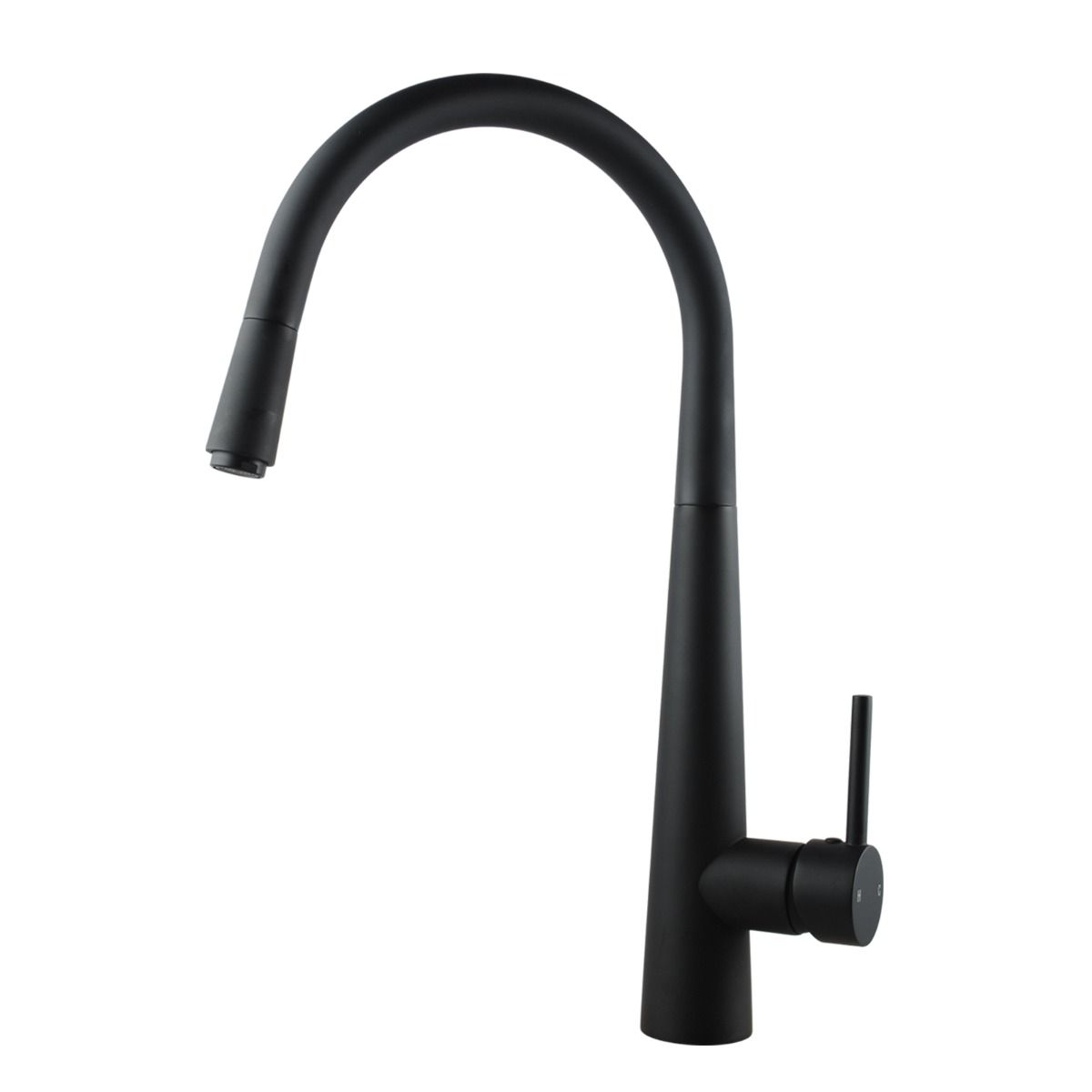 Norico Pentro Matte Black Round Pull Out Kitchen Mixer