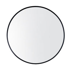 800*40mm Round Black Aluminium Wall Mirror